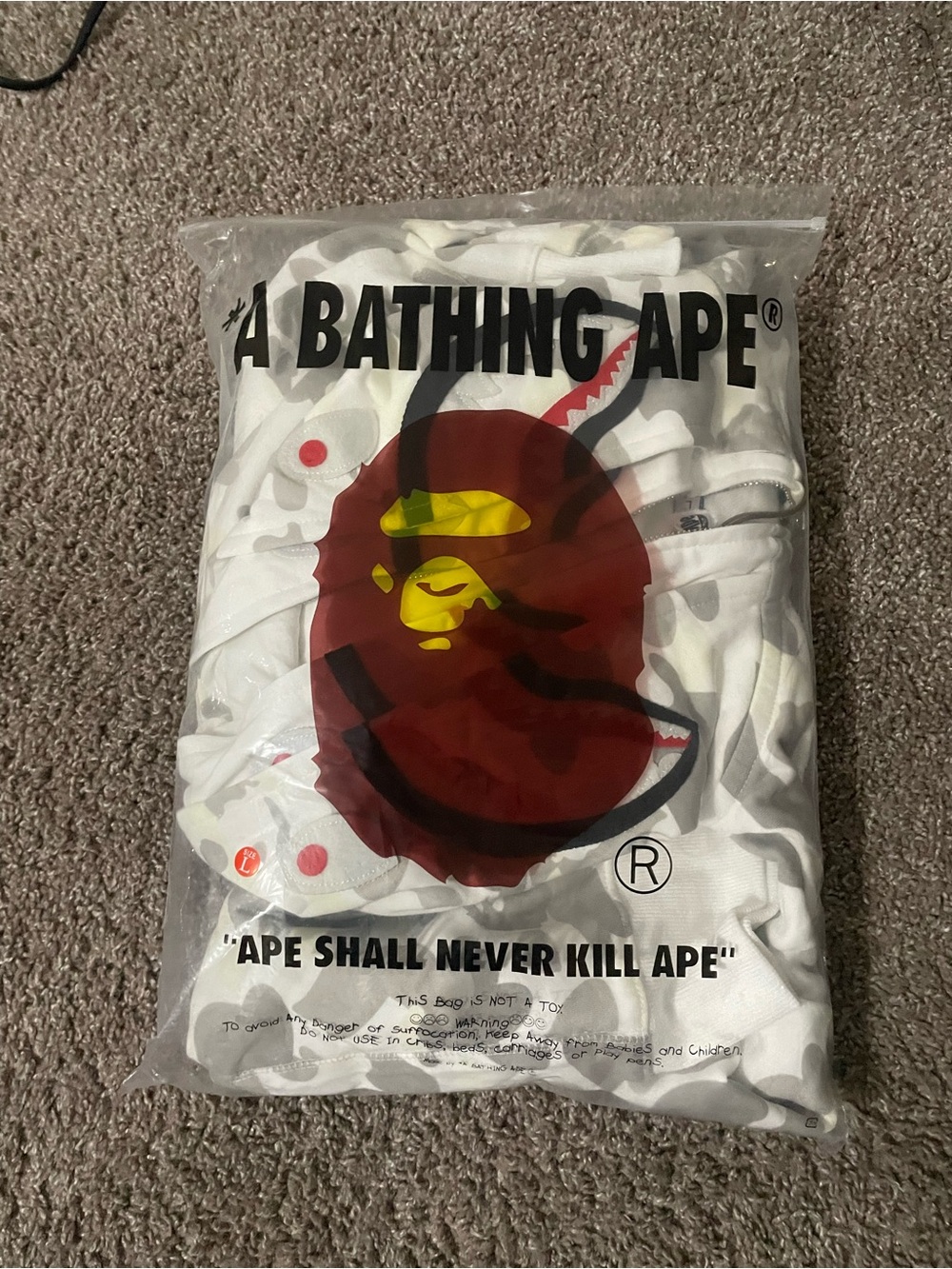 A Bathing Ape White Camo Jacket – Men’s Designer Hoodie